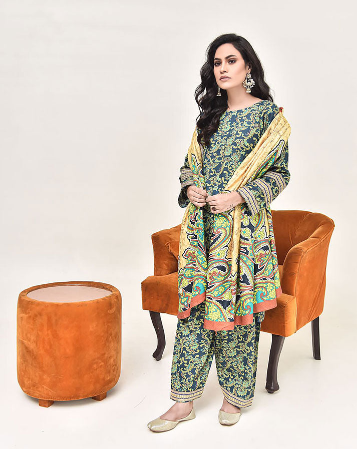 Top Quality 3-pcs STITCHED ( SLUB KHADDAR )