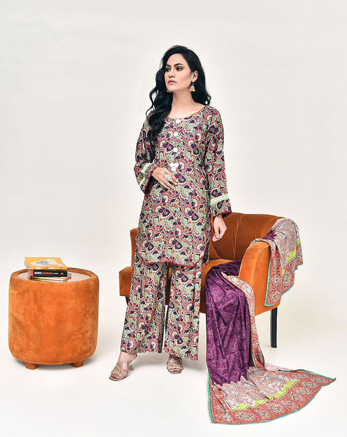 Top Quality 3-pcs STITCHED ( SLUB KHADDAR )