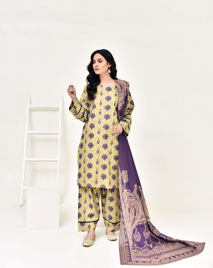 Top Quality 3-pcs STITCHED ( SLUB KHADDAR )