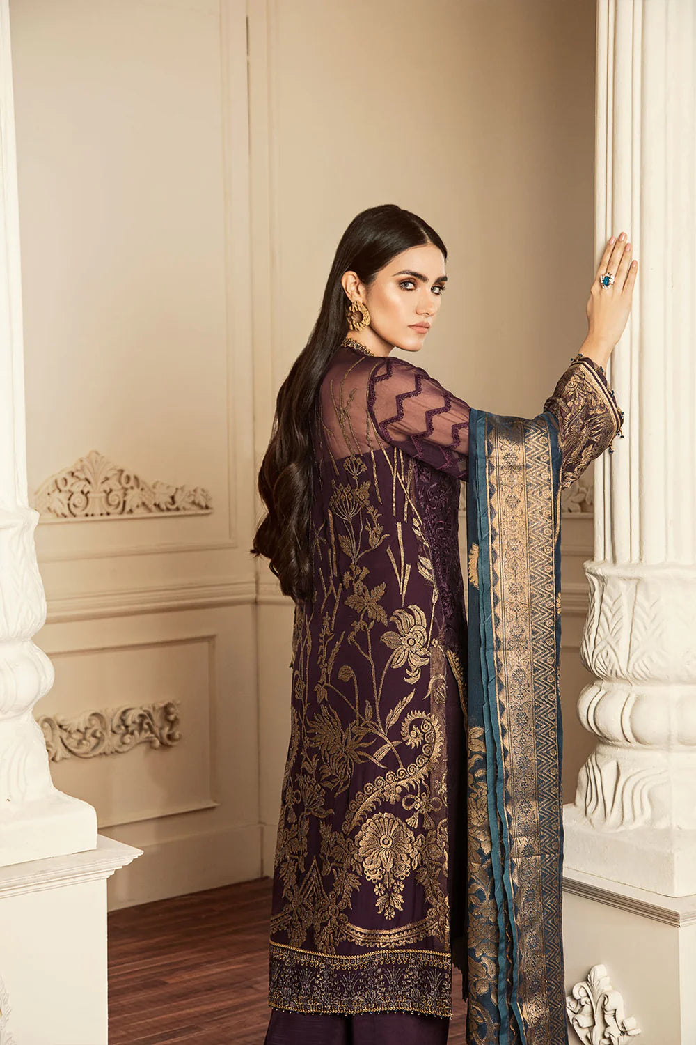 EMBROIDERED CHIFFON CH05-10 (STITCHED)