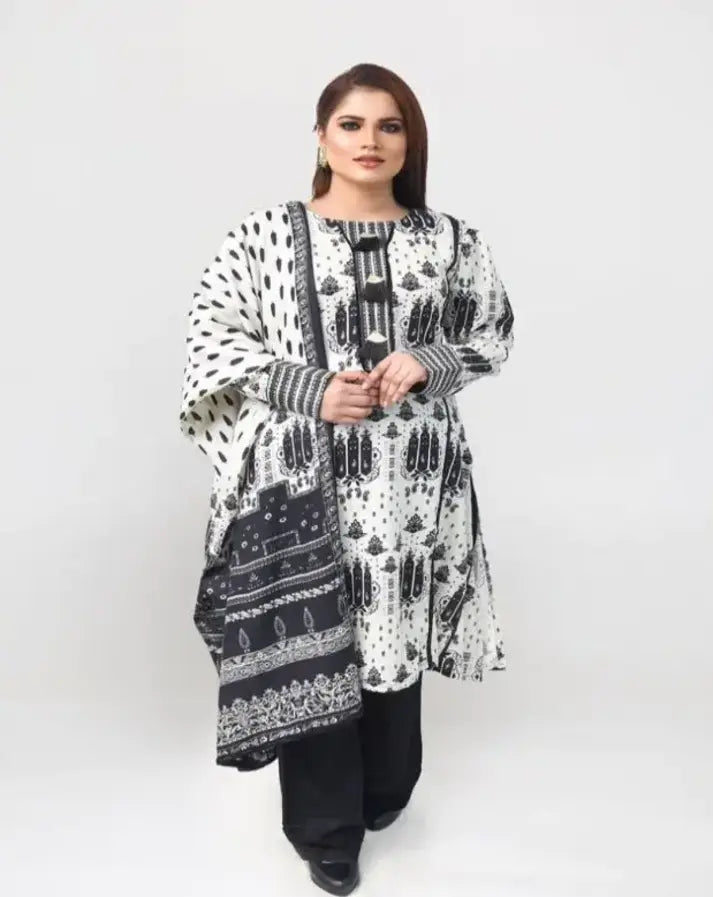 Top Quality 3-pcs STITCHED (KHADDAR )