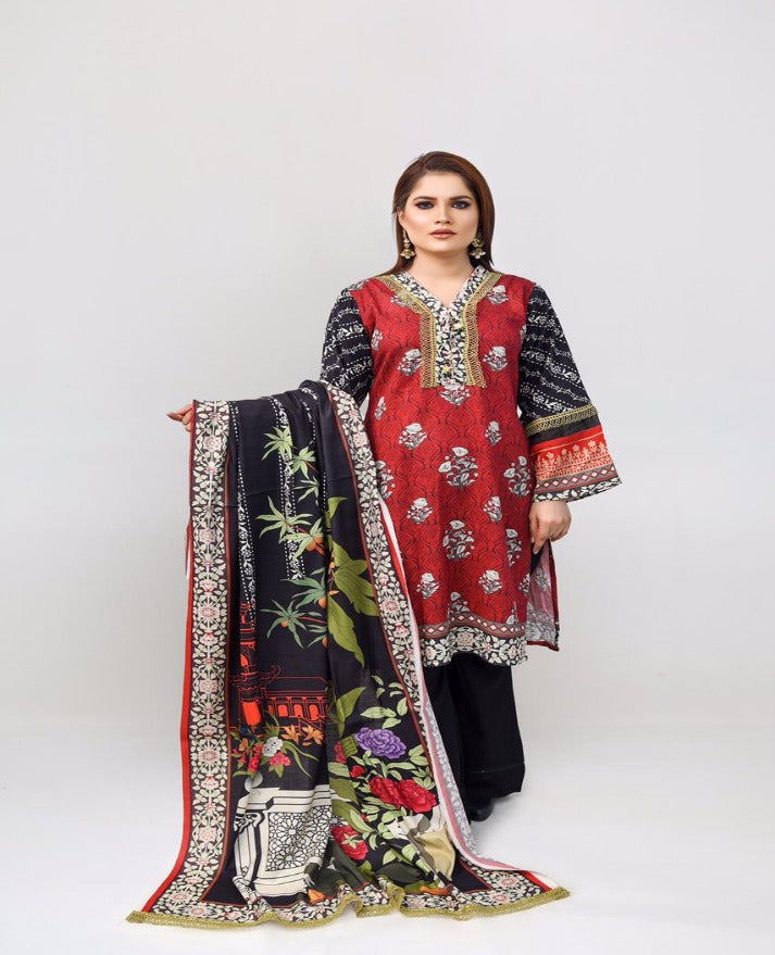 Top Quality 3-pcs STITCHED (KHADDAR )