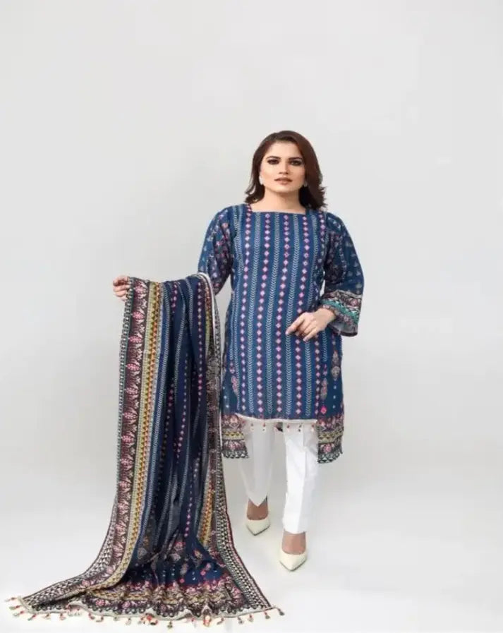 Top Quality 3-pcs STITCHED (KHADDAR )