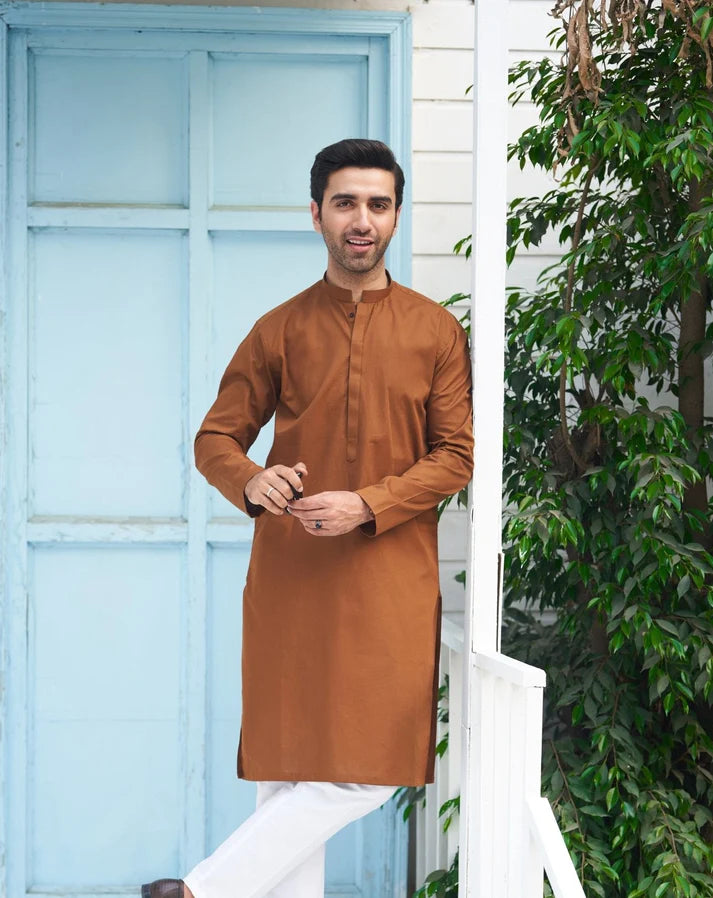 Camel Cotton Kurta