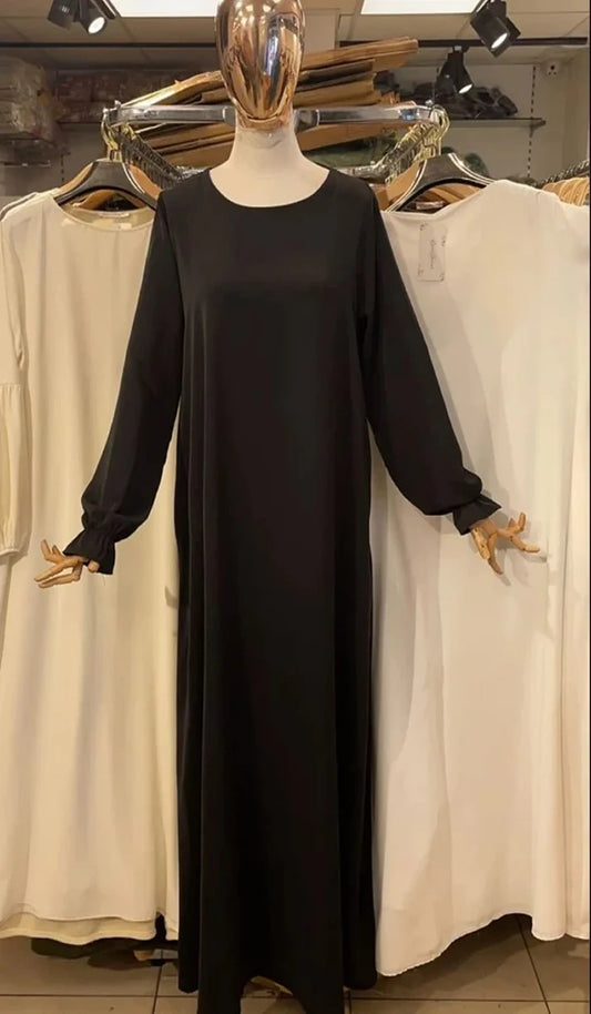 Abaya Dress - 1pc ( Black )