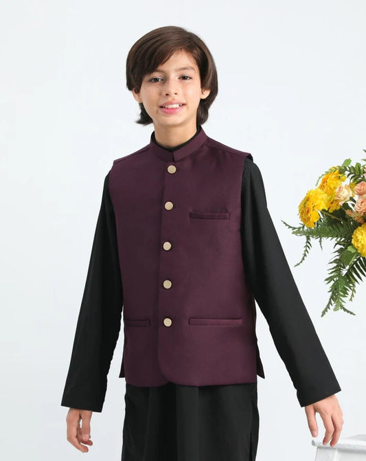 Burgundy on Black - Kidswear - 3PC(kid)